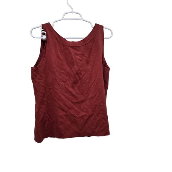 Chico’s Rust Silk Blend Scoop Neck Tank Size 3 XL - Picture 1 of 8